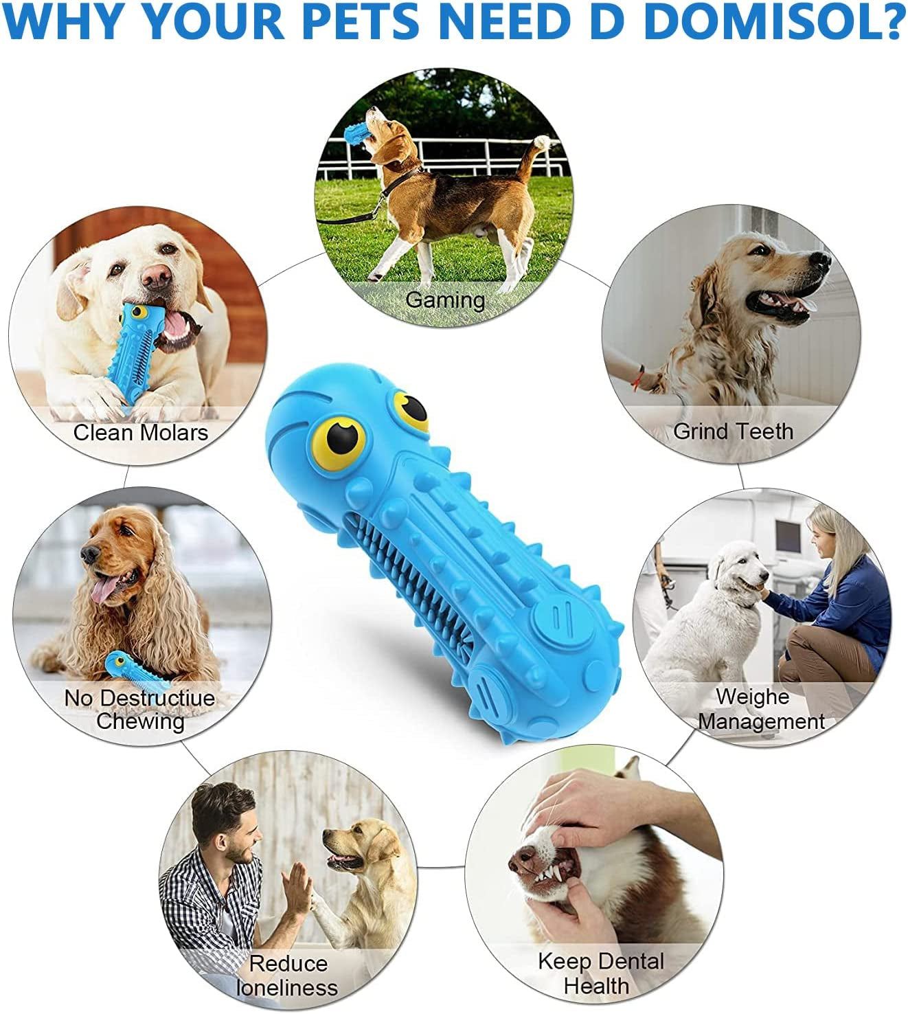 Dog Chew Toys, Dog Toys for Aggressive Chewers Medium Large Dogs Durable Squeaky Dog Toys Training and Teething Cleaning Dog Chew Toy for Dogs Indoor Outdoor Home Interactive Dog Toy